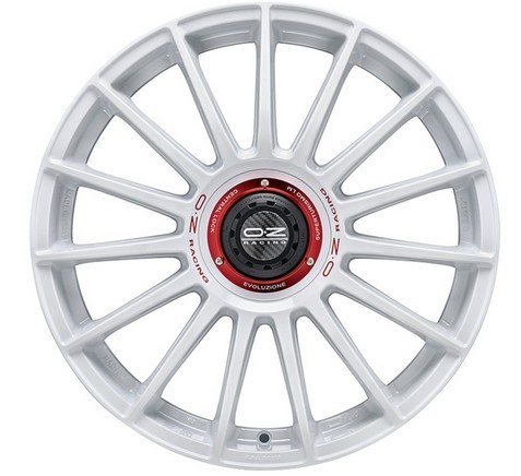 OZ Racing Superturismo Evoluzione WRC Race White Red Lettering 8,5x19 5x112 ET38 CB75,0 R12 790 kg W01852203EW33