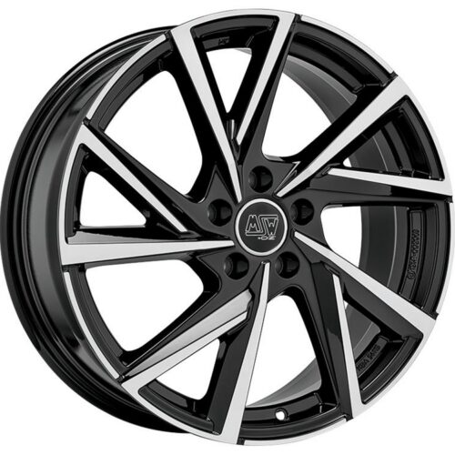 MSW 80-5 Gloss Black Full Polished 7x17 5x112 ET37 CB57,1 R13 690 kg W19383006T56