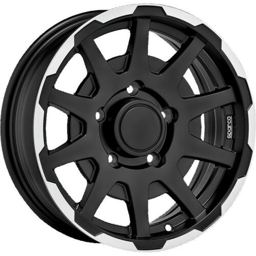 Sparco Dakar Matt Black Lip Polish 5,5x16 5x139.7 ET0 CB108,1 60° 500 kg W29080002TC3