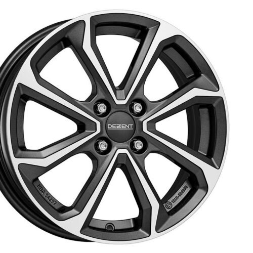 Dezent KT dark Gunmetal/polished 6x16 4x100 ET50 CB54,1 60° 475 kg TKTO2FP50E