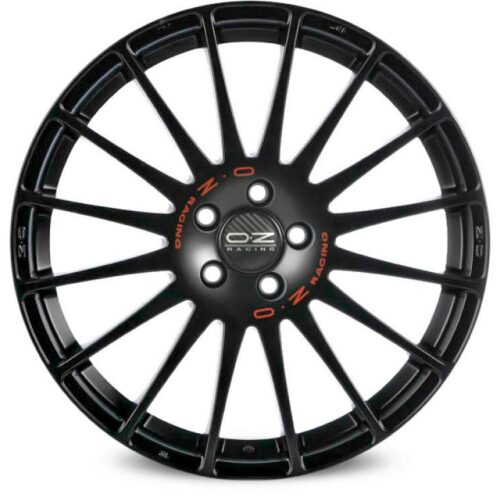 OZ Racing Superturismo GT Matt Black Red Lettering 7,5x17 5x112 ET50 CB75,0 R12 700 kg W0168125179