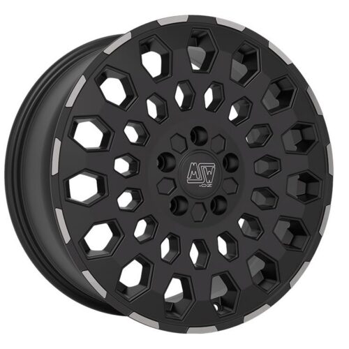 MSW 99 VAN Matt Black Lip Polished 8x18 5x112 ET48 CB66,6 R14 1000 kg W19423002TO3