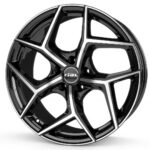 Rial Salento diamond-black frontpolished 8x18 5x108 ET45 CB70.1 60° 780 kg SAL80845B53-1