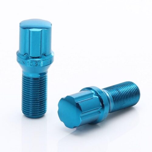 JR Bolts Blue JB1-1415H27BL M14x1.5x27 JB1 Hex 20mm Conical 60° 20 pcs + Key
