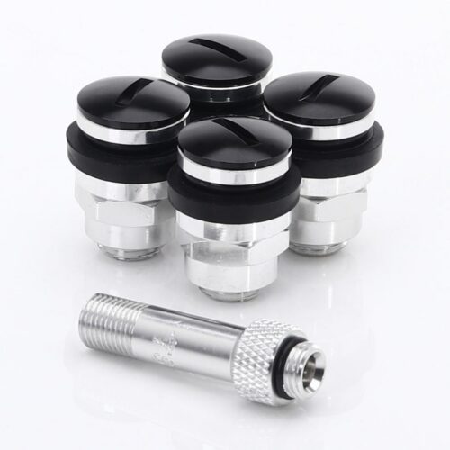 Japan Racing set of Flat aluminium air valves JR v1 Black