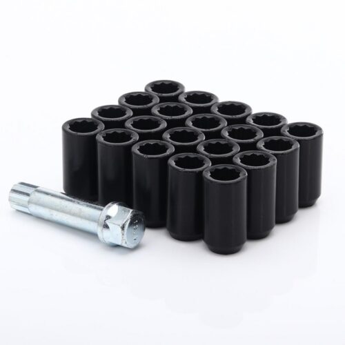 JR Nuts Tuner Black M14x1.5x32 20mm 60° 20 pcs + Key
