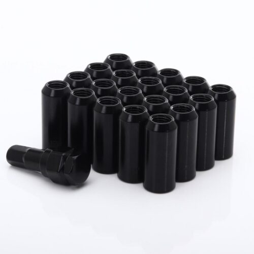 JR Nuts Imbus Black M12x1.25x45 20mm 60° 20 pcs + Key