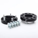 Spacer Japan Racing 15mm 2 pcs 5x112 66.6 mm With Studs M12x1.5 (+Bolts M14x1.5) Black (JRWA1-15MM-5L-66BK)