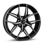 Borbet QX black polished matt 8x19 5x108 ET50 CB72,6 60° 650 kg 497851