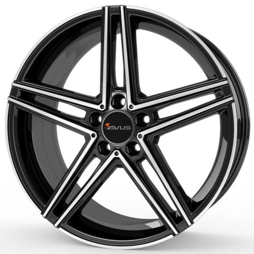 Avus AC-515 Black Polished 8,5x18 5x112 ET45 CB66.6 R14 735 kg 515085185112045665D0