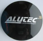 Alutec Wheel Cap 60mm Black with Silver lettering N23 9N23ALUTEC-SW