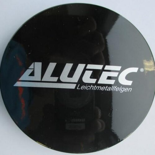 Alutec Wheel Cap 60mm Black with Silver lettering N23 9N23ALUTEC-SW