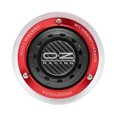 OZ Racing Wheel Cap 81210374 M680 55 mm Matt Race Silver Red Ring