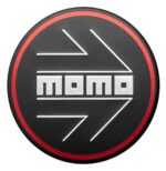 Momo Wheel Cap CAP KG-018RA 60mm Arrow Matt Black Red Circle SPCAPACMBCEL