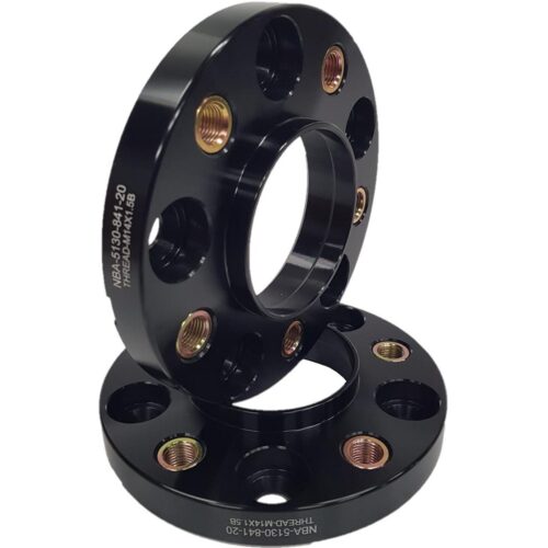 Spacer 20 mm 2 pcs 5x130 84.1 mm With Thread Holds M14x1.5 Black (NBA-5130-841-20-THREAD-M14X1.5B)
