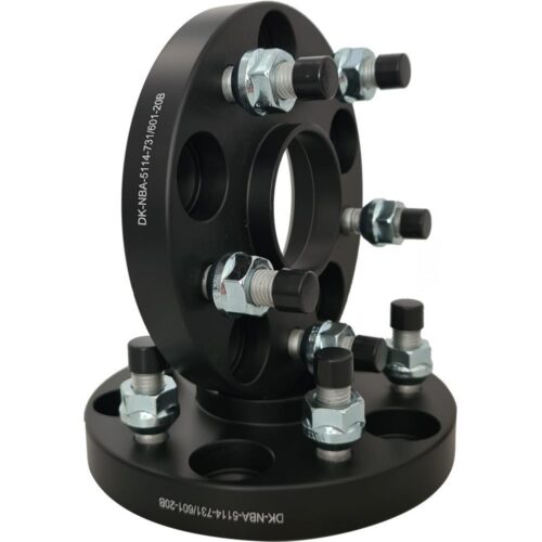 Spacer 20 mm 2 pcs 5x114.3 73.1/60.1 With Studs M12x1.5 Black (NBA-5114-731/601-20B-STUDS)