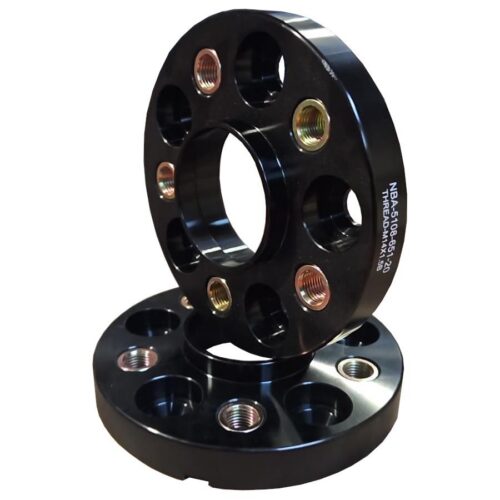 Spacer 20 mm 2 pcs 5x108 65.1 mm With Thread Holds M14x1.5 Black (NBA-5108-651-20-THREAD-M14X1.5B)