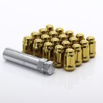 JR Nuts Forged Steel Gold M12x1.25x35 JN2 20mm 60° 20 pcs + Key