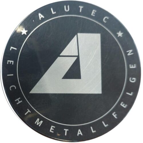Alutec Wheel Cap 61mm Black with Silver Lettering 9N56-1AL-900146403