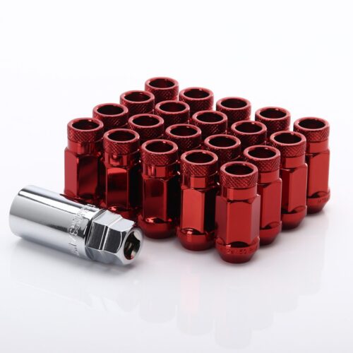 JR Nuts Forged Steel JN1 Red M12x1.5x45 23mm 60° 20 pcs + Key