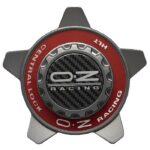 OZ Racing Wheel Cap 81210330 M671 Grigio Corsa+Red ring