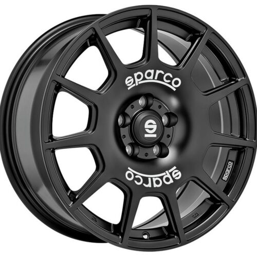 Sparco Terra Matt Black White Lettering 8x18 5x120 ET45 CB65,1 R14 860 kg W29073003P4
