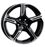 Borbet XE1 black polished glossy 7,5x18 5x112 ET40 CB57,1 R13 760 kg 498507